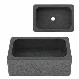 vidaXL حوض 15x30x45 سم حجر النهر أسود
