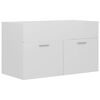 vidaXL 804797 vidaXL 2 Piece Bathroom Furniture Set High Gloss White Chipboard