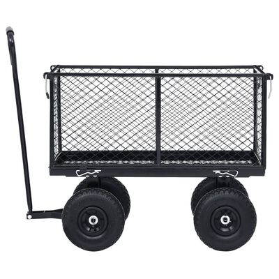 vidaXL عربة حديقة يدوية أسود 350 كجم