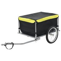 vidaXL عربة دراجة أسود وأصفر 65 كجم