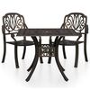 3070577 vidaXL 3 Piece Bistro Set Cast Aluminium Bronze (315567+315588) - Untranslated