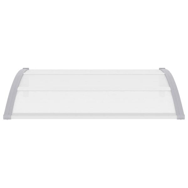 vidaXL مظلة باب رمادي 120×100 سم بولي كربونات