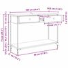 vidaXL طاولة كونسول مع درج البلوط الأسود 100 &times;34.5 &times;75 سم خشب صناعي