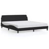 vidaXL إطار سرير "Dover" أسود 180&times;200 سم من الجلد الصناعي