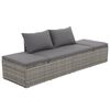 vidaXL سرير حديقة رمادي 195&times;60 سم بولي روطان