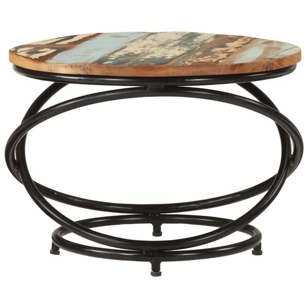 vidaXL طاولة قهوة قطر 55x40 سم خشب صلب مستصلح