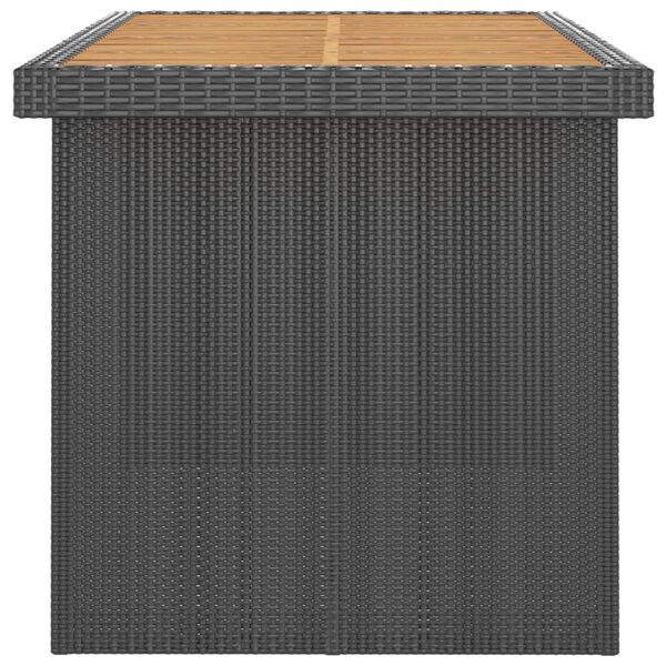 vidaXL طقم سفرة خارجي 11 ق مع وسائد بولي روطان أسود