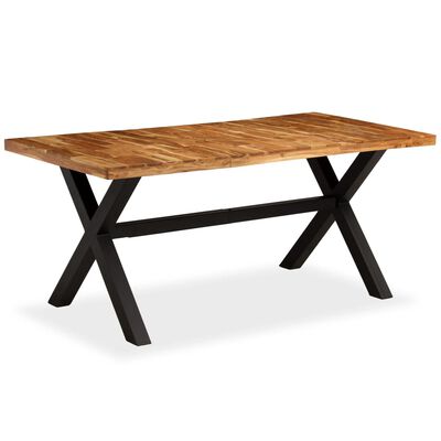 vidaXL طاولة سفرة خشب سنط صلب وخشب مانجو خشن 180×90×76 سم