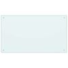 vidaXL لوح باكسبلاش للمطبخ أبيض 100&times;60 سم زجاج مقسى