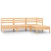 vidaXL 4 Piece Garden Lounge Set Solid Wood Pine - Untranslated