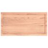 vidaXL سطح طاولة لون بني فاتح 100*50*(2-6) سم خشب بلوط صلب معالج