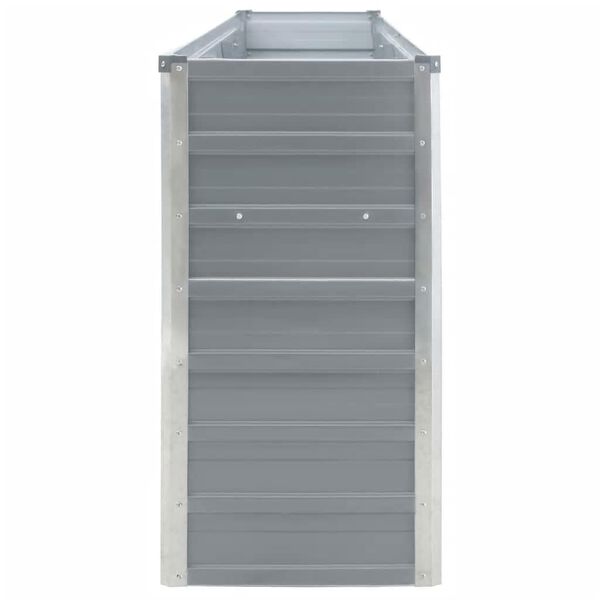 vidaXL حوض حديقة مرتفع 320&times;40&times;77 سم فولاذ مجلفن رمادي