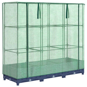 vidaXL سرير مرتفع من مع غطاء دفيئة بمظهر الروطان 120 × 40 × 123 سم