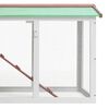 vidaXL قفص أرانب خارجي كبير بني وأبيض 85x45x145 سم خشب