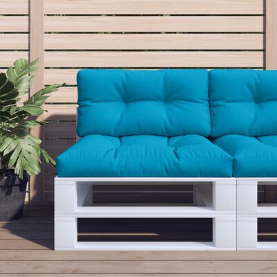 vidaXL وسادة أريكة طبلية أزرق 70×40×10 سم