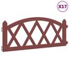 318296 vidaXL Lawn Edgings 17 pcs Red 10 m PP - Untranslated