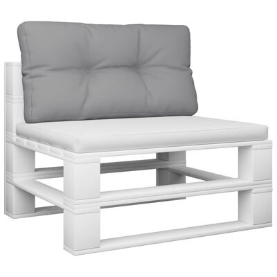 vidaXL وسادة أريكة طبليات رمادي 80×40×10 سم