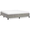 vidaXL إطار سرير دون مرتبة لون رمادي فاتح 200x180 سم مخمل