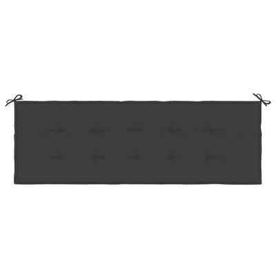 vidaXL وسادة أريكة حديقة لون أسود 150×50×3 سم