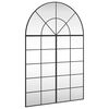 vidaXL مرآة حائط سوداء 100 &times; 150 سم من الحديد المقوس