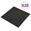 vidaXL سجادة 20 pcs أسود 50 &times; 50 &times; 0.5 سم بيتومين