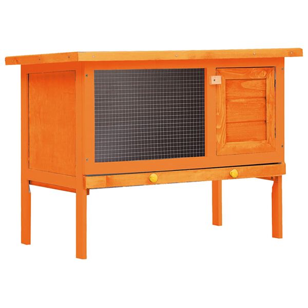 vidaXL قفص أرانب خارجي منزل الحيوانات الصغيرة قفص الحيوانات الأليفة طبقة واحدة خشب