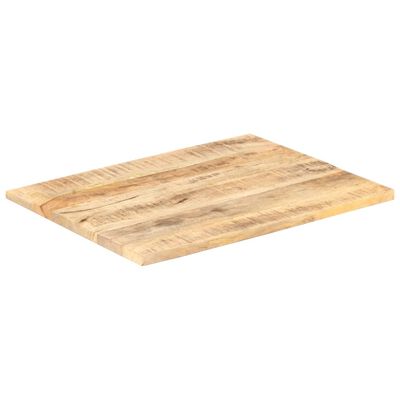 vidaXL سطح طاولة دائري خشب مانجو صلب 25-27 مم 90×60 سم