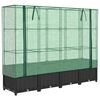 vidaXL سرير مرتفع من مع غطاء دفيئة بمظهر الروطان 160 &times; 40 &times; 138 سم
