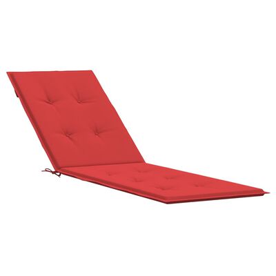 vidaXL وسادة كرسي شاطئ أحمر (75 + 105)3x50x سم
