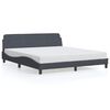 vidaXL إطار سرير "Dover" رمادي داكن 180&times;200 سم مخملي