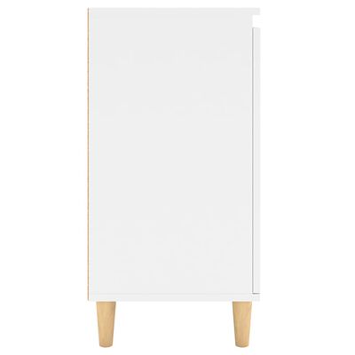 vidaXL Sideboard with Solid Wood Legs White 60x35x70 cm Engineered Wood