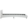 vidaXL إطار سرير مع ضوء LED أبيض جلد صناعي 200x90 سم