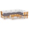 3087017 vidaXL 8 Piece Garden Lounge Set with Cushions Solid Acacia Wood (316264+316265+316266+46671) - Untranslated