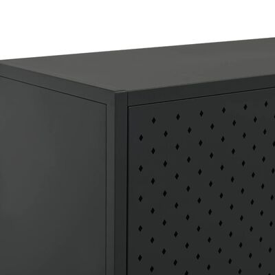 vidaXL خزانة جانبية لون أسود 75x35x75 سم فولاذ