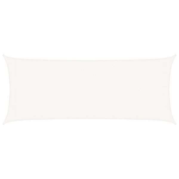 vidaXL مظلة شراعية 160 جم/م² أبيض 2×5 م HDPE