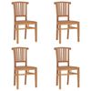vidaXL عدد 5 قطع طقم سفرة حديقة خشب ساج صلب
