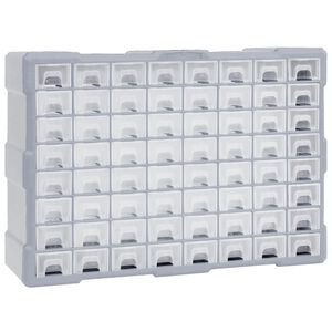 vidaXL منظم متعدد الأدراج مع 64 درجًا 52&times;16&times;37.5 سم