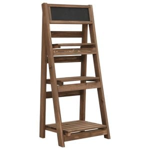 vidaXL حامل نباتات 3 طبقات مع سبورة 40&times;30&times;90 سم خشب تنوب صلب