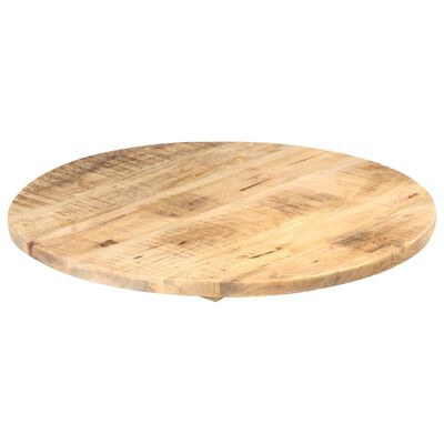 vidaXL سطح طاولة دائري خشب مانجو صلب دائري 25-27 مم 60 سم