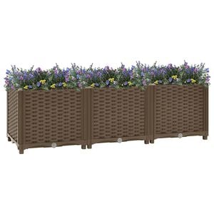 vidaXL حوض زراعي مرتفع 120&times;40&times;38 سم بولي بروبيلين