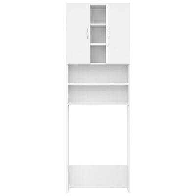 vidaXL خزانة غسالة أبيض 64×25.5×190 سم
