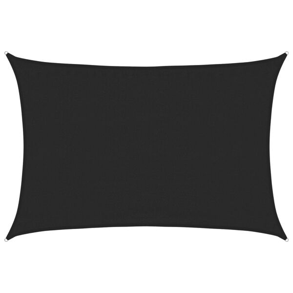 vidaXL مظلة شراعية 160 جم/م² أسود 3.5×5 م HDPE