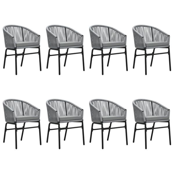 vidaXL عدد 9 قطع طقم سفرة حديقة أنثراسيت