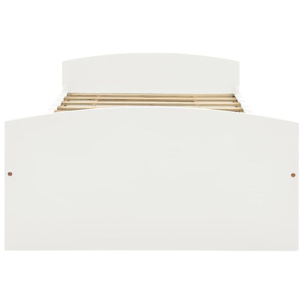 vidaXL إطار سرير مع درجين خشب صنوبر صلب أبيض 90&times;200 سم من vidaXL