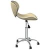 vidaXL كراسي سفرة دوارة 2 ق جلد صناعي كريمي