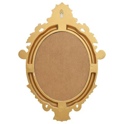 vidaXL مرآة حائط طراز قصر 56×76 سم ذهبي