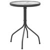 316823 vidaXL Garden Table &Oslash;50x71 cm Steel Anthracite - Untranslated