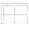 vidaXL مظلة شراعية قماش أكسفورد مستطيلة 3×4.5 م كريمي