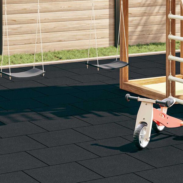 vidaXL بلاط الحماية من السقوط 18 ق مطاط 50&times;50&times;3 أحمر (3&times;91785)