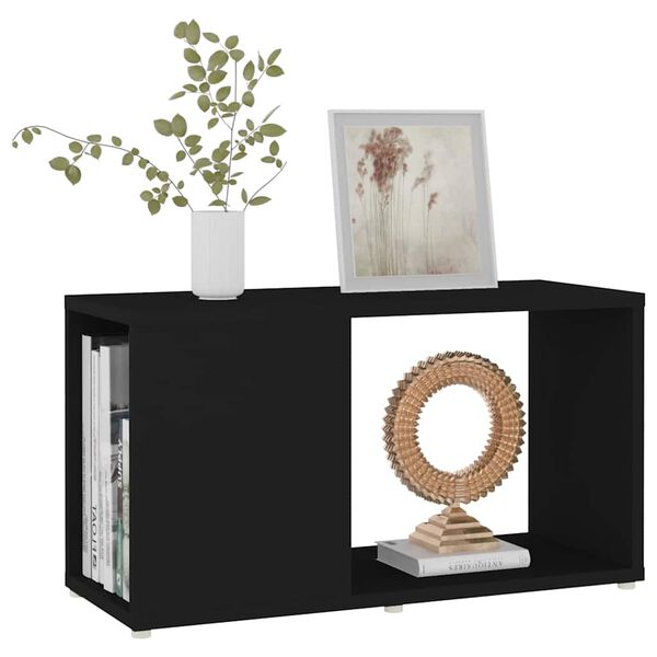 vidaXL خزانة تلفزيون أسود 60×24×32 سم خشب صناعي